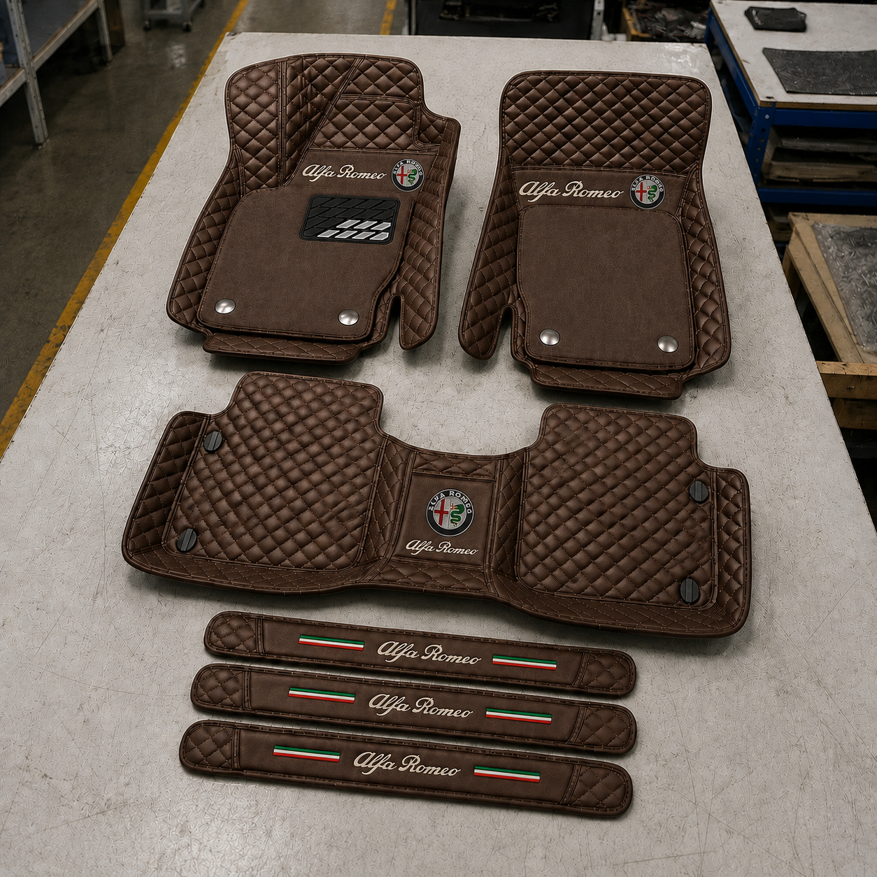 Set de Covorașe Auto Premium din Piele Ecologică — Protecție Elegantă pentru Mașina Ta