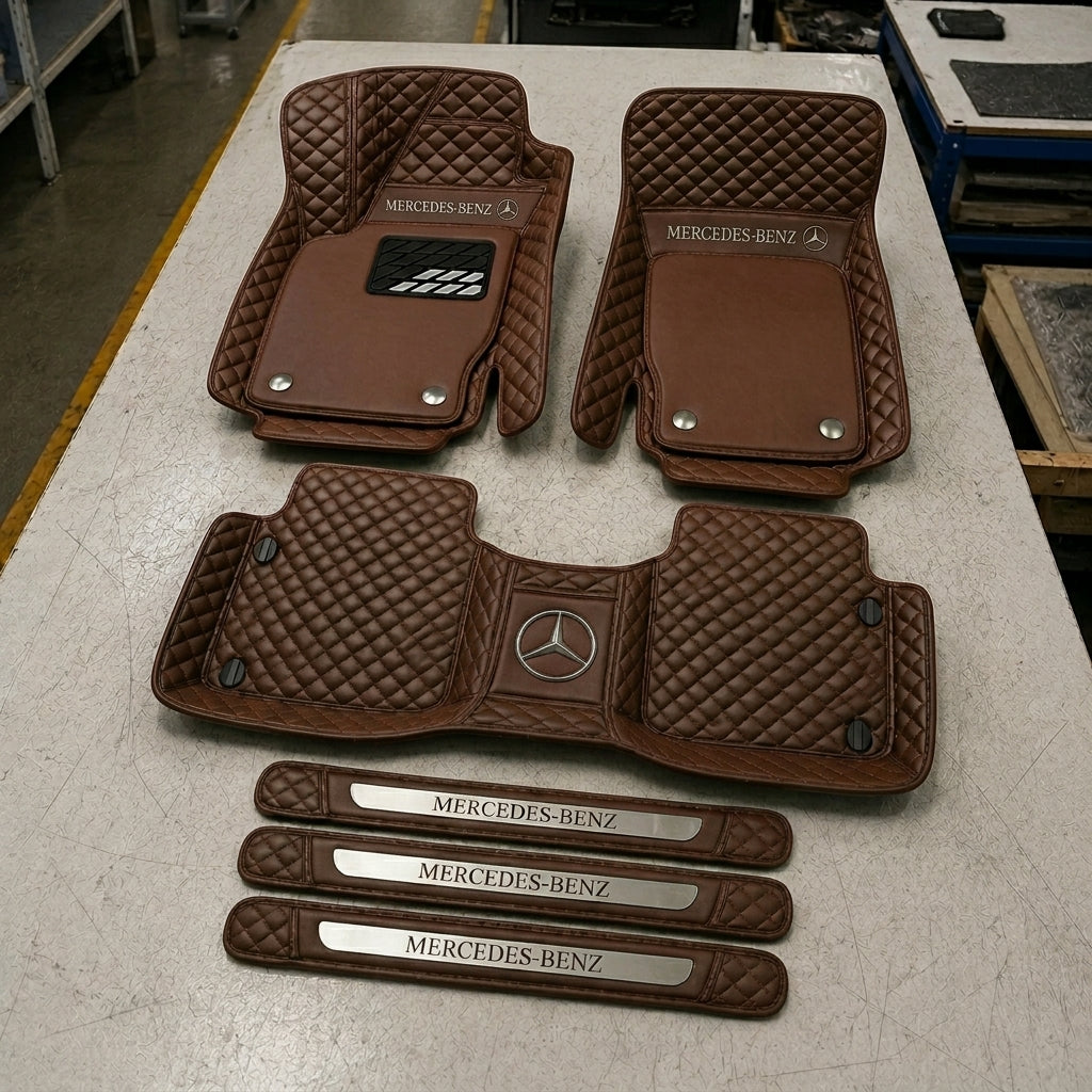 Set de Covorașe Auto Premium din Piele Ecologică — Protecție Elegantă pentru Mașina Ta