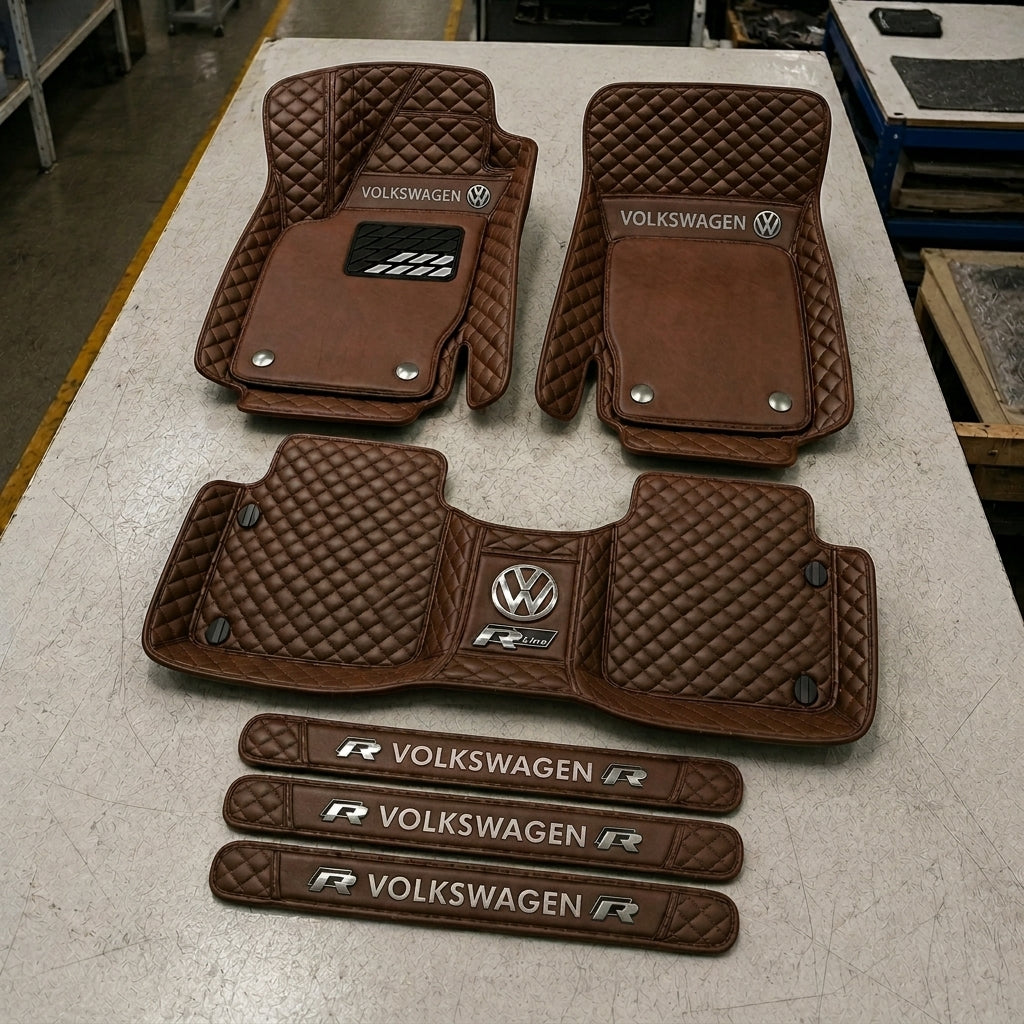 Set de Covorașe Auto Premium din Piele Ecologică — Protecție Elegantă pentru Mașina Ta