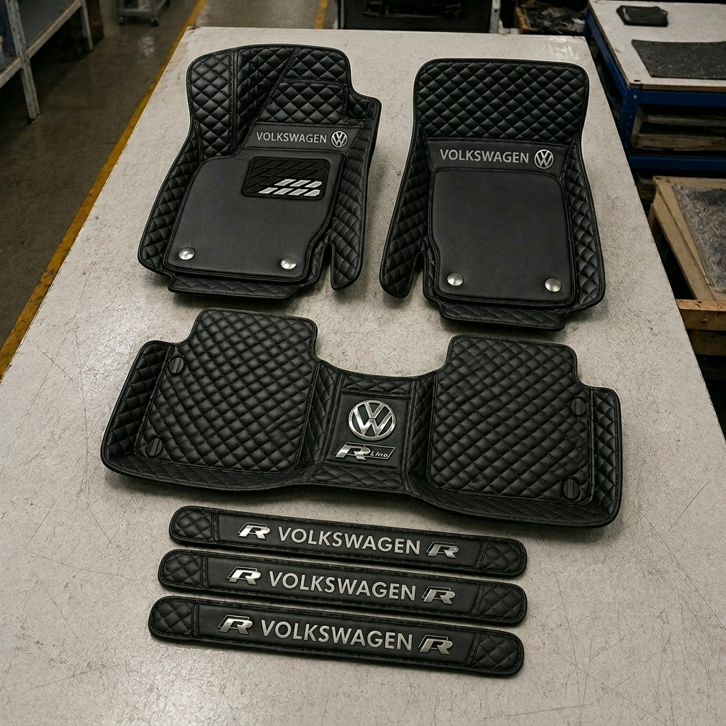 Set de Covorașe Auto Premium din Piele Ecologică — Protecție Elegantă pentru Mașina Ta