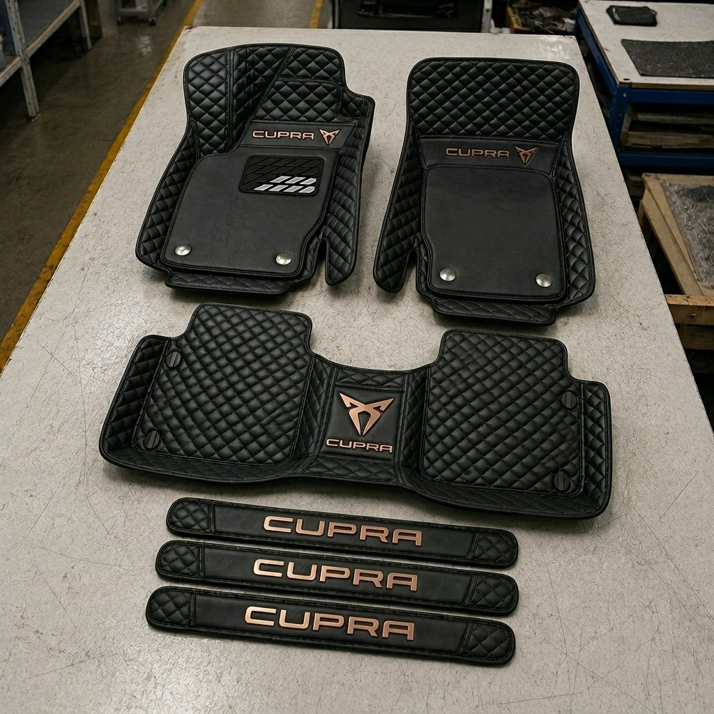 Set de Covorașe Auto Premium din Piele Ecologică — Protecție Elegantă pentru Mașina Ta