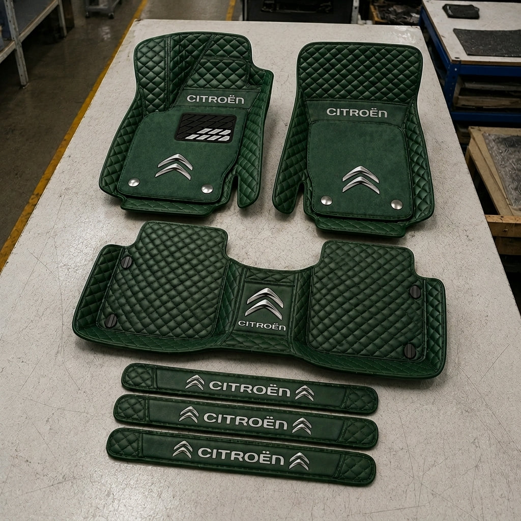 Set de Covorașe Auto Premium din Piele Ecologică — Protecție Elegantă pentru Mașina Ta