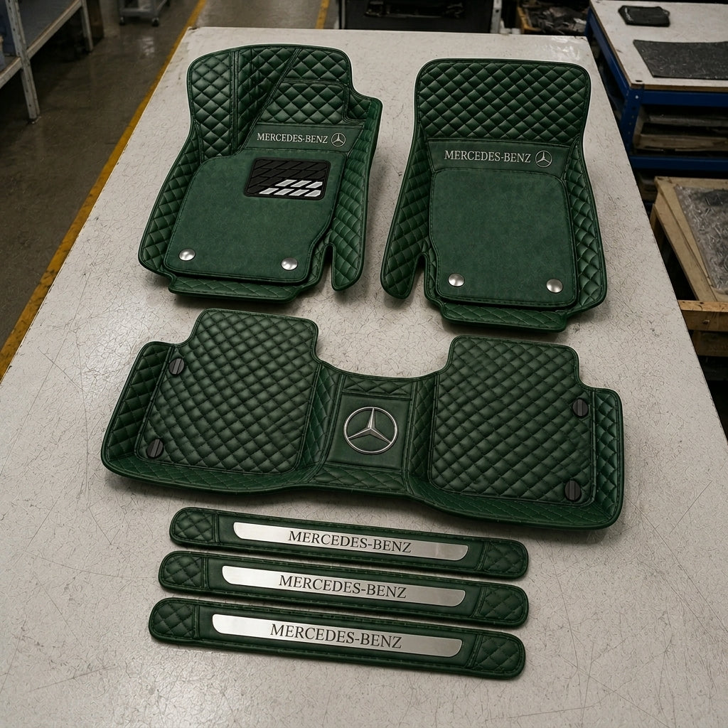 Set de Covorașe Auto Premium din Piele Ecologică — Protecție Elegantă pentru Mașina Ta