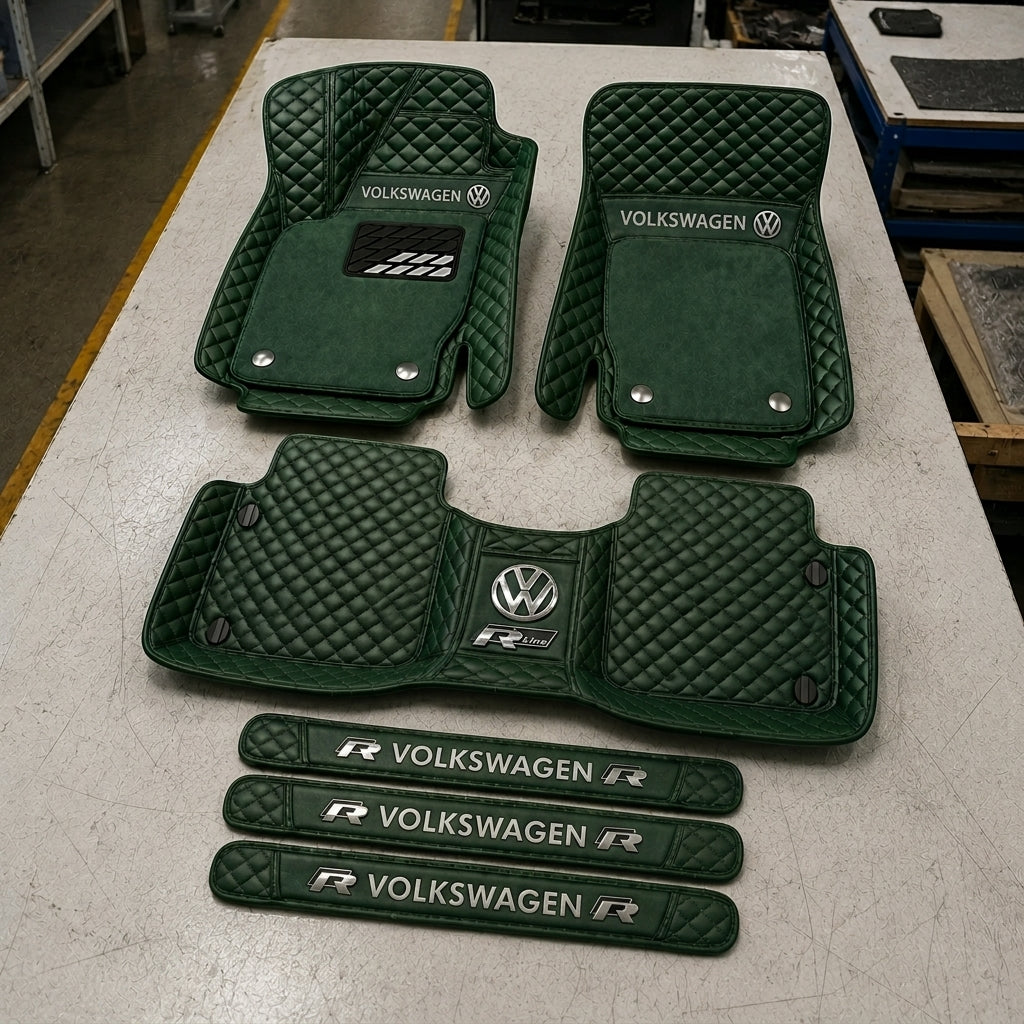 Set de Covorașe Auto Premium din Piele Ecologică — Protecție Elegantă pentru Mașina Ta