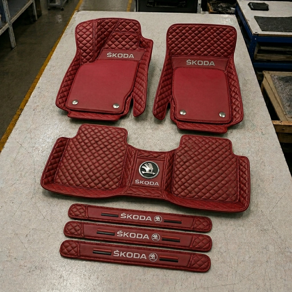 Set de Covorașe Auto Premium din Piele Ecologică — Protecție Elegantă pentru Mașina Ta