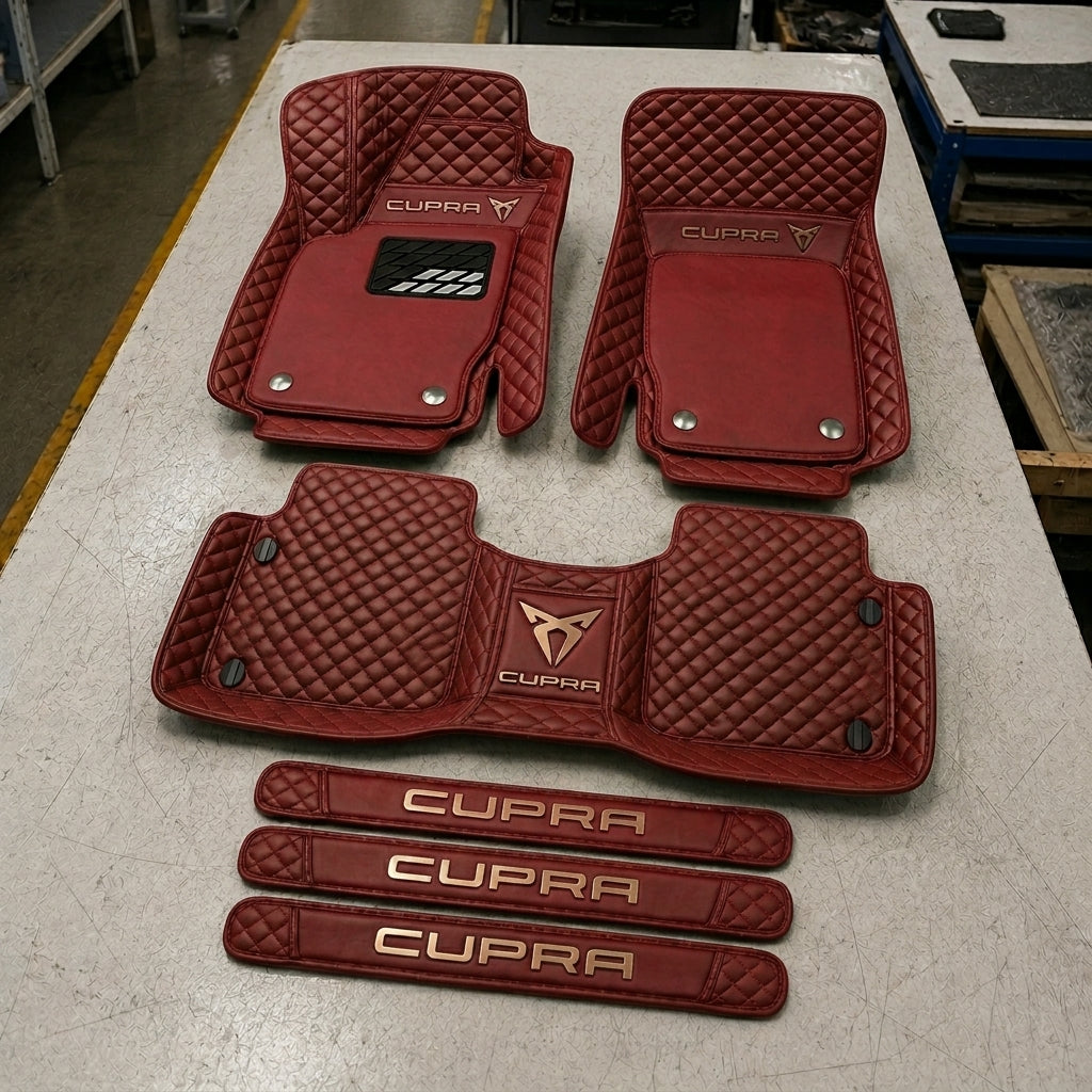 Set de Covorașe Auto Premium din Piele Ecologică — Protecție Elegantă pentru Mașina Ta