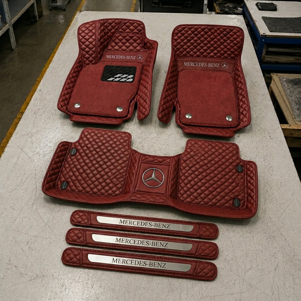 Set de Covorașe Auto Premium din Piele Ecologică — Protecție Elegantă pentru Mașina Ta